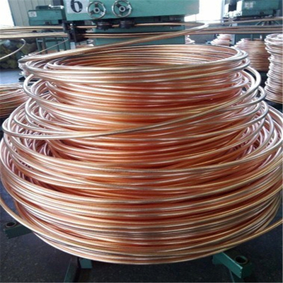 C11000 HVAC Tembaga Tabung Pipa Tembaga Lurus 0.1mm-20mm Konduksi Panas